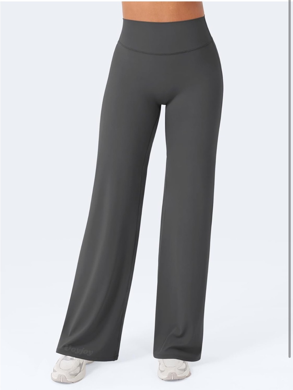Amazon Wide-Leg High-Waist Pants - Charcoal Gray